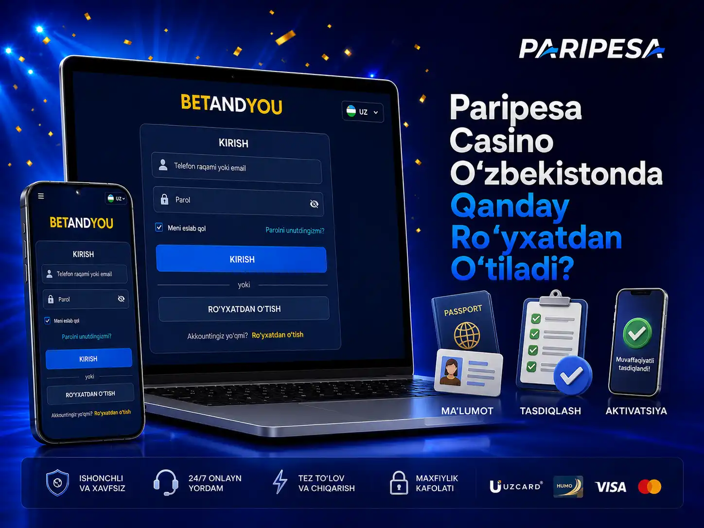 Paripesa Casino O‘zbekistonda Qanday Ro‘yxatdan O‘tiladi?