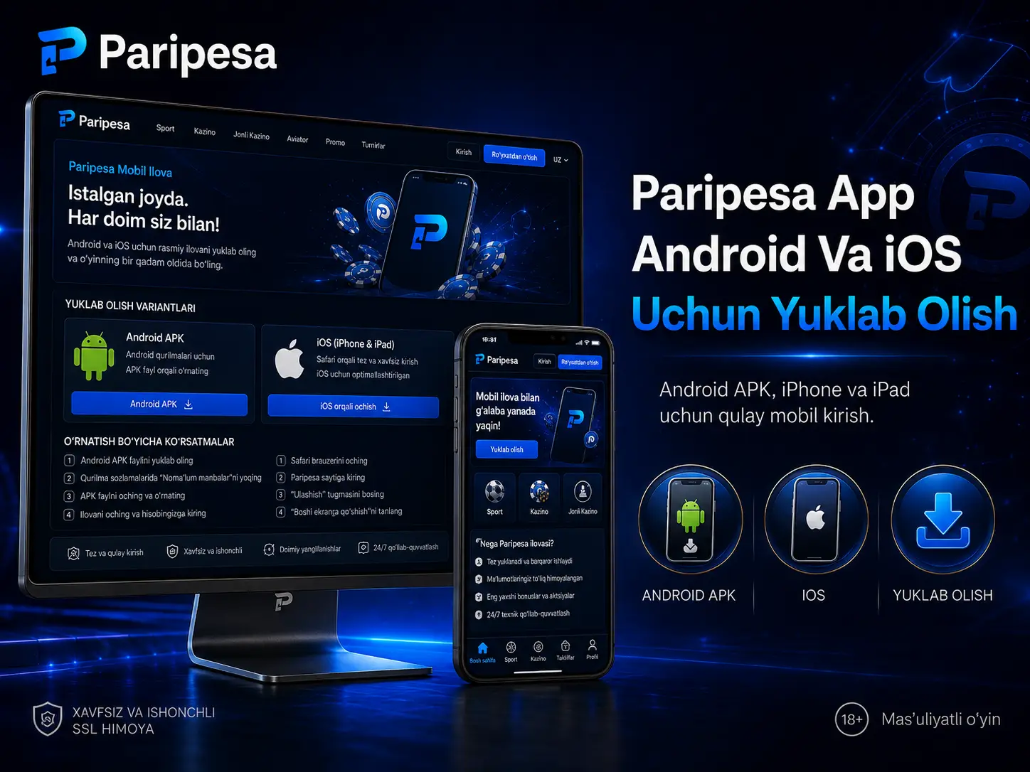 Paripesa App Uzbekistan – Android Va iOS Uchun Yuklab Olish