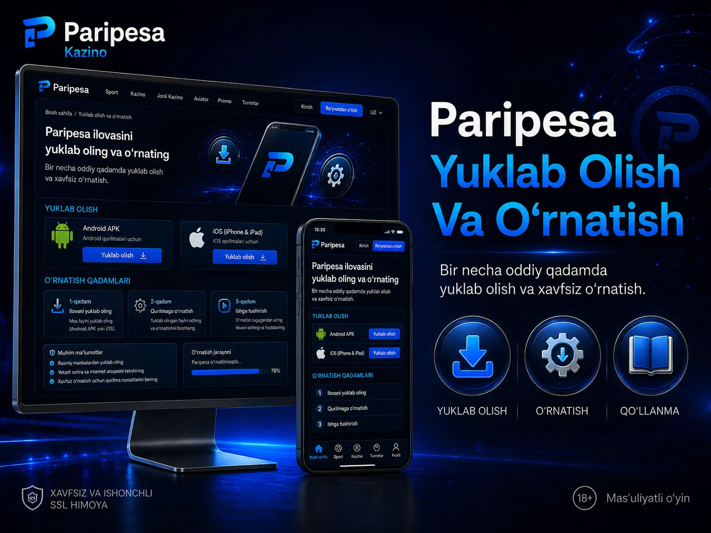Paripesa Yuklab Olish Va O'rnatish