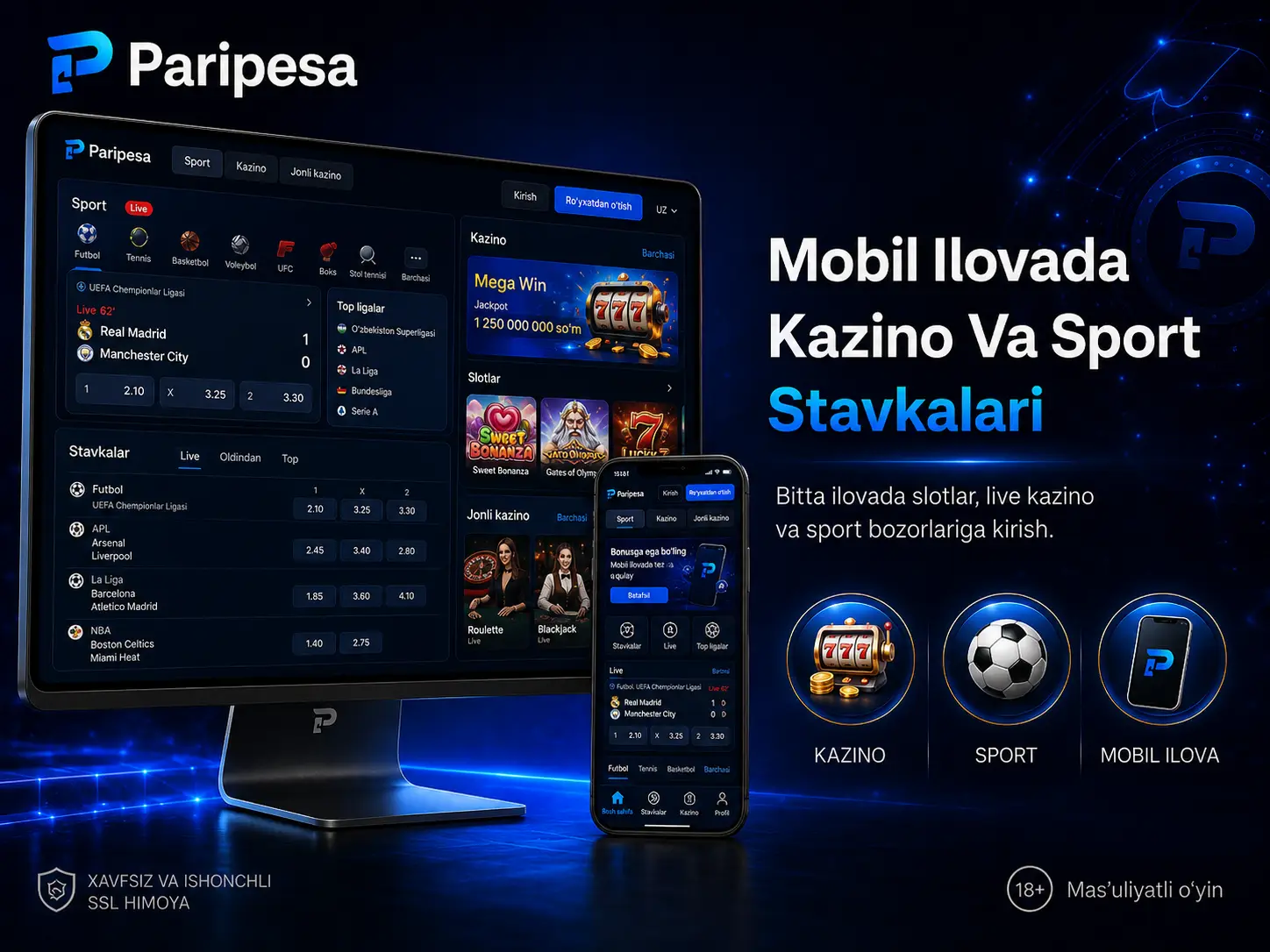 Mobil Ilovada Kazino Va Sport Stavkalari
