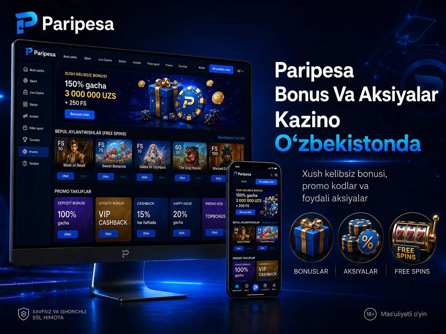 Paripesa Bonus Va Aksiyalar Kazino Uzbikistonda