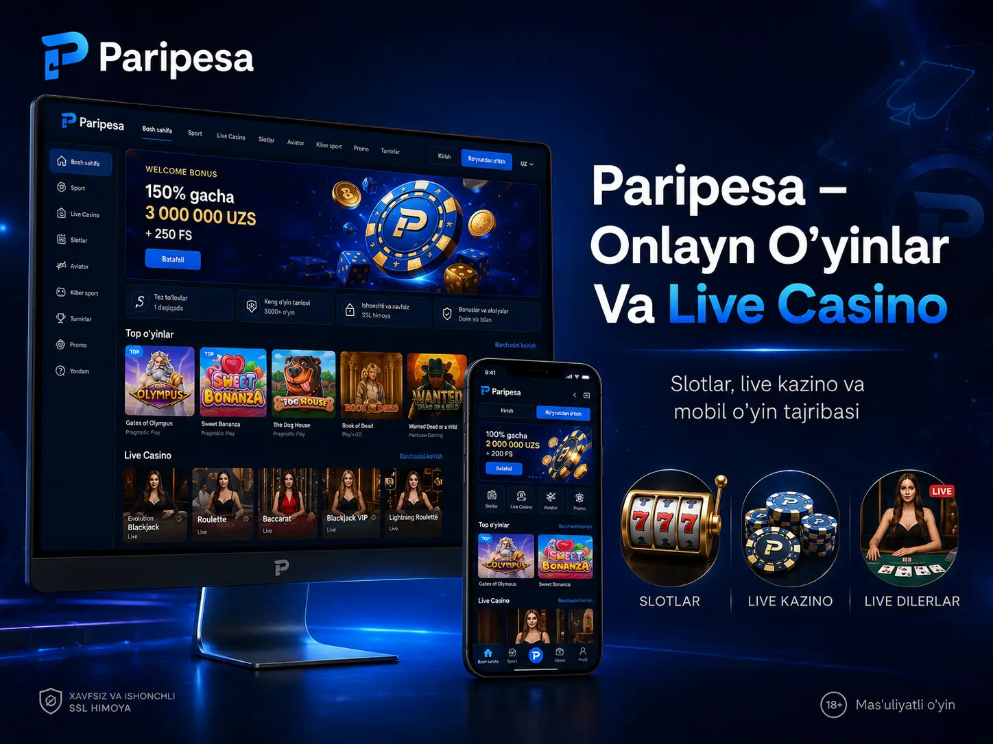 Paripesa – Onlayn O'yinlar Va Live Casino